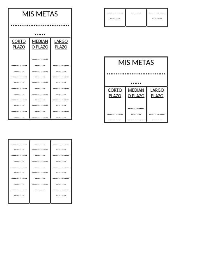 Mis Metas | PDF