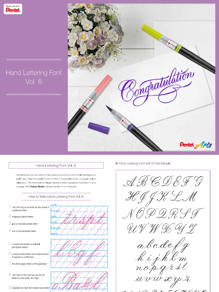 Pentel-Arts Hand Lettering Sheet Vol6 | PDF