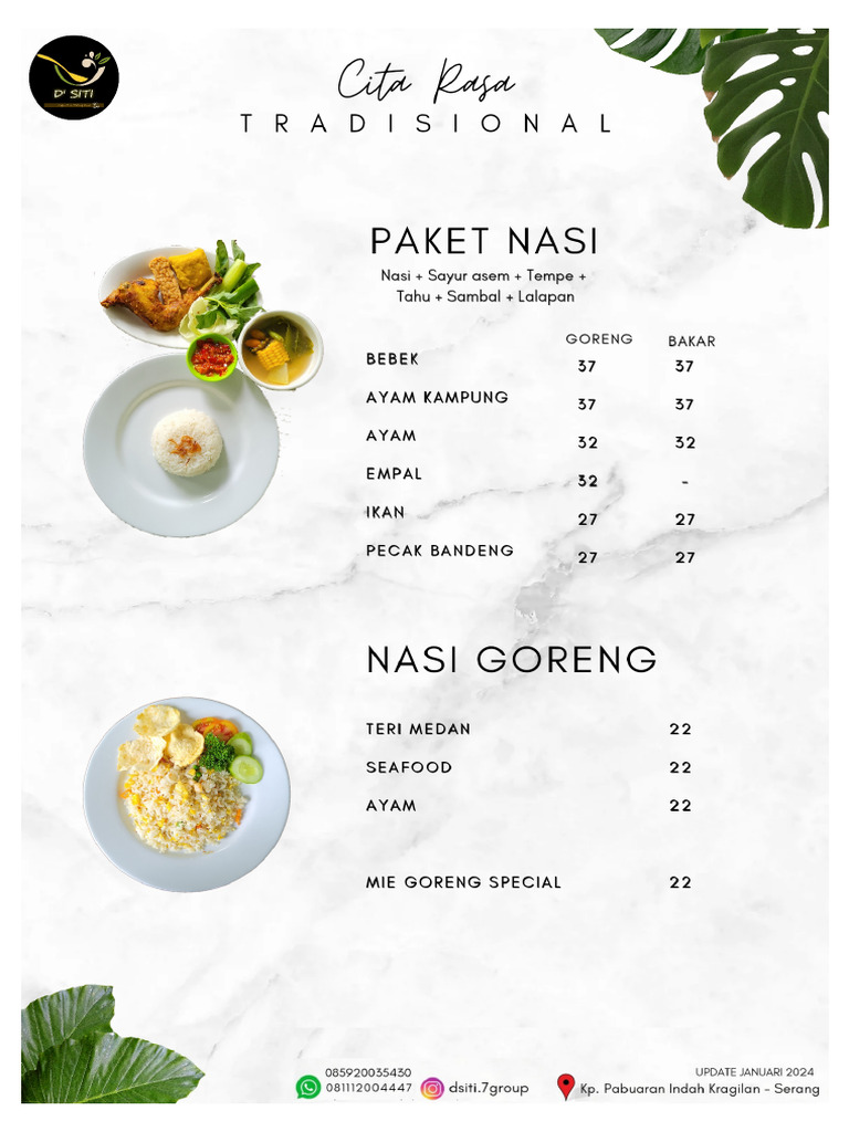 Menu D'SITI 2024-1 | PDF