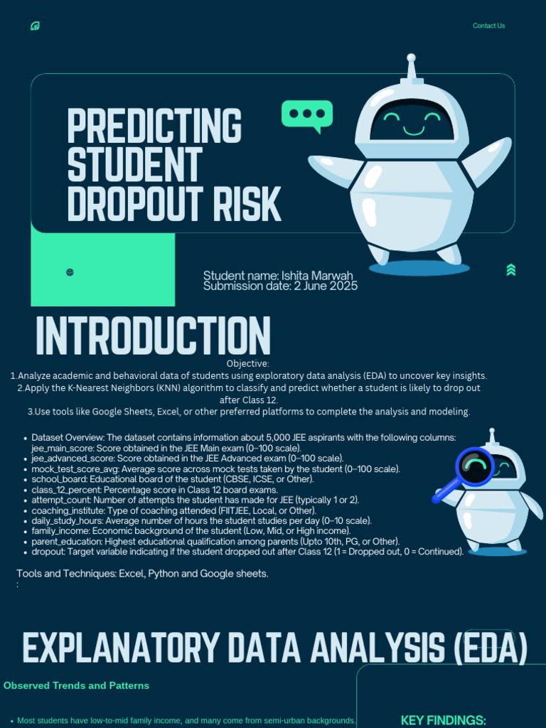 Predicting Student Dropout Risk | PDF | Cluster Analysis | Statistical ...