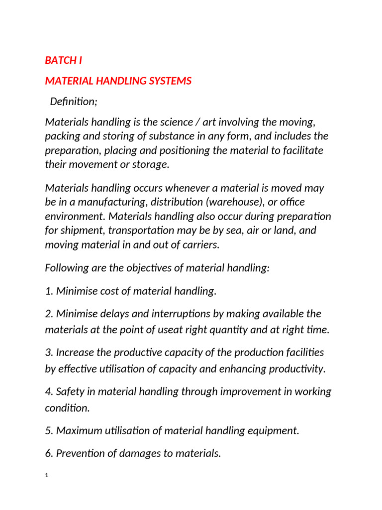 MATERIAL HANDLING SYSTEMS 21 | PDF | Crane (Machine) | Secondary Sector ...
