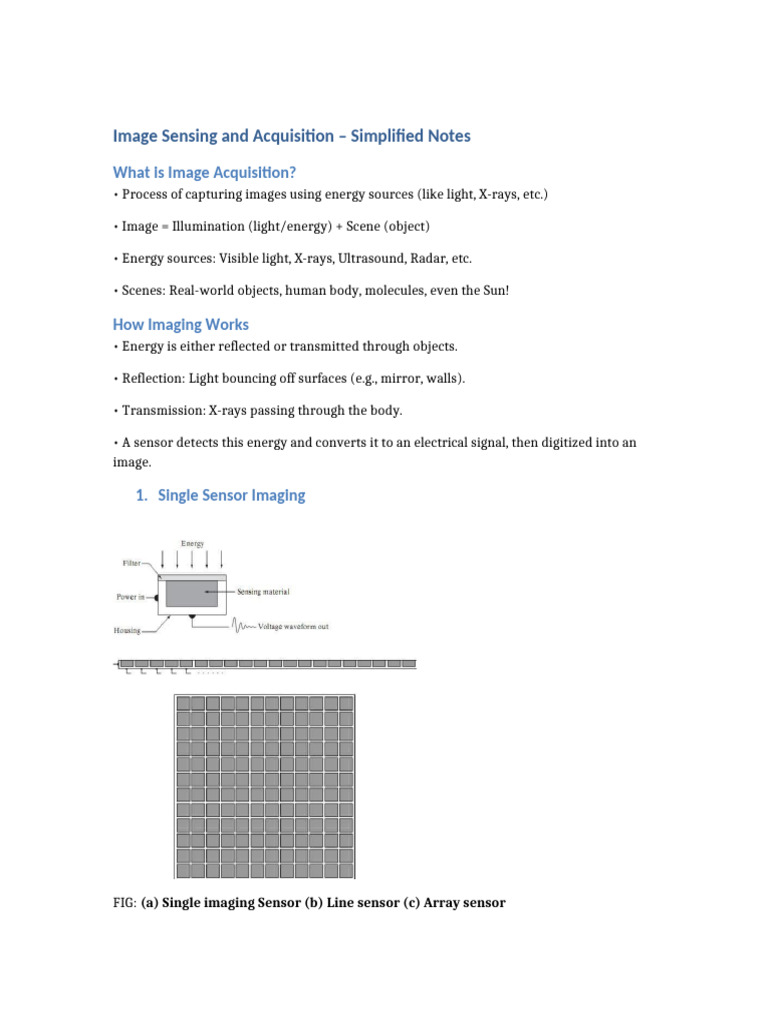 Image Acquisition Techniques Explained | PDF