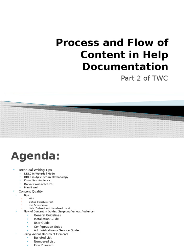 Content Flow in Help Documentation | PDF | Software Development Process ...