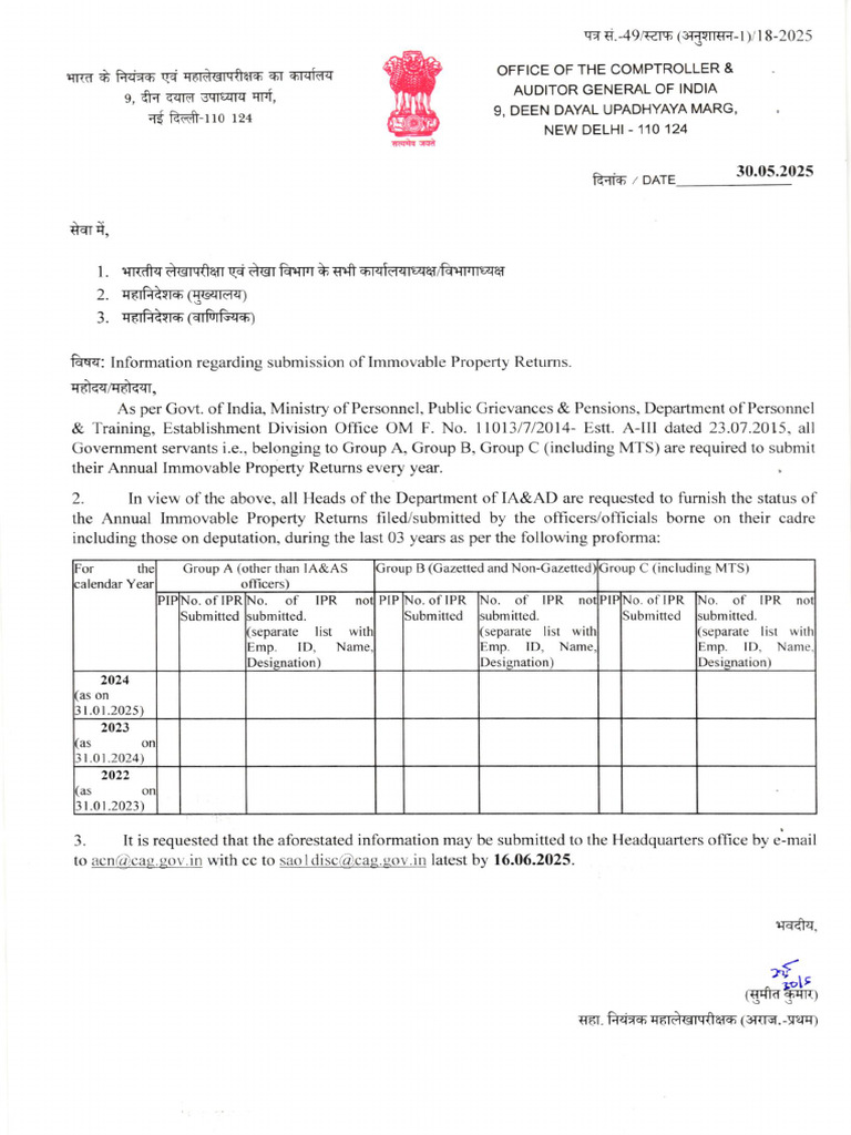 Annual Immovable Property Returns Submission | PDF | Factorization