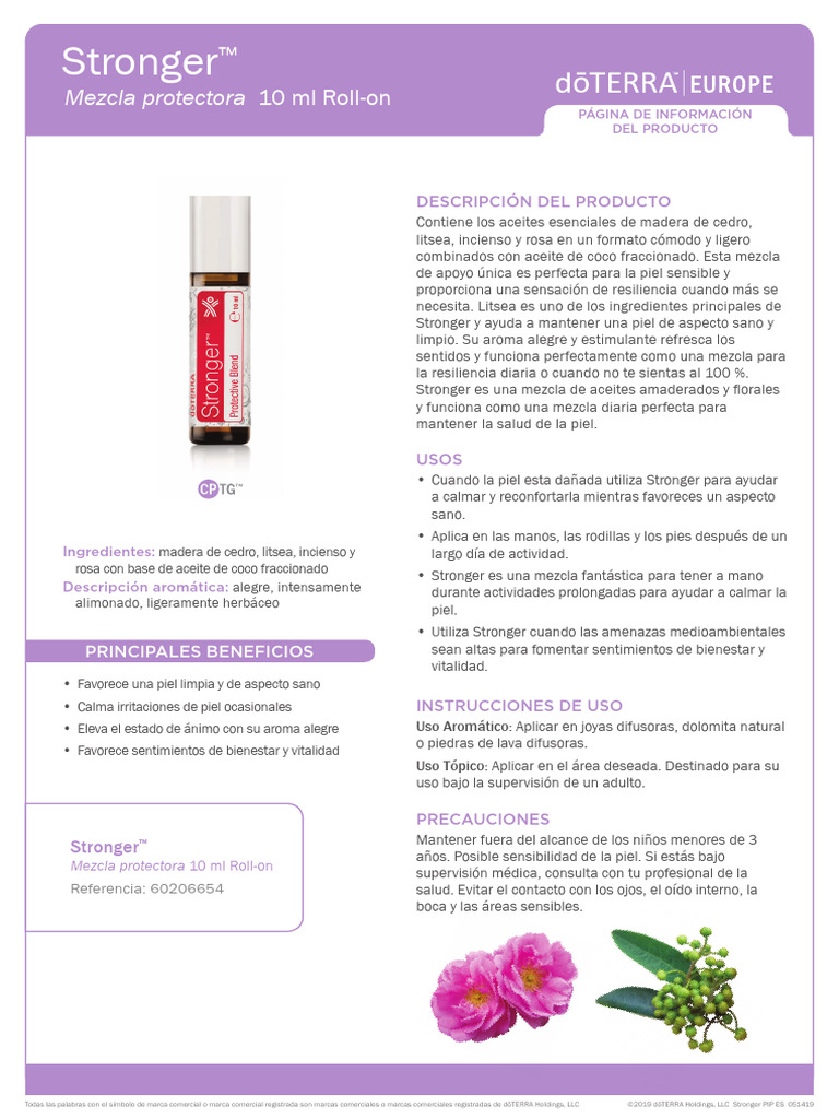 Beneficios y Usos de Stronger dōTERRA | PDF