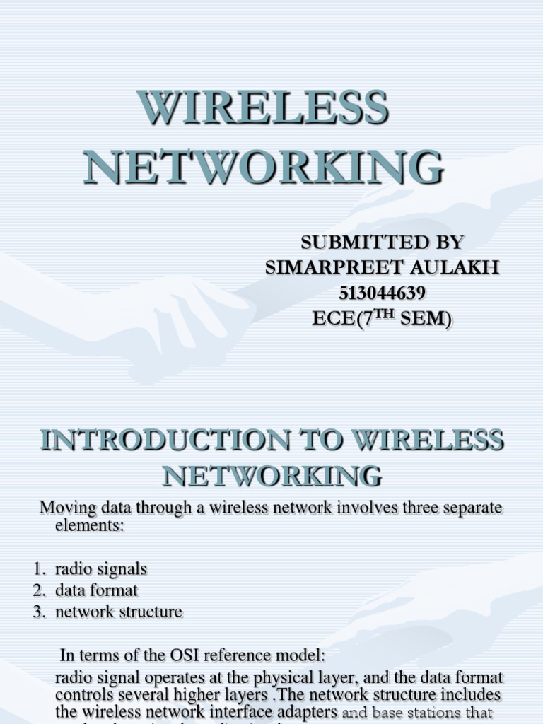 Overview of Wireless Networking Systems | PDF | Base Station | Wireless Lan