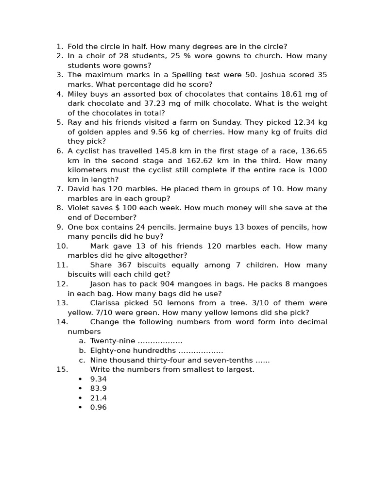 MM Test | PDF