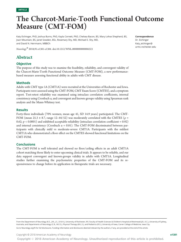 CMT-FOM: Assessing Functional Ability | PDF | Validity (Statistics ...