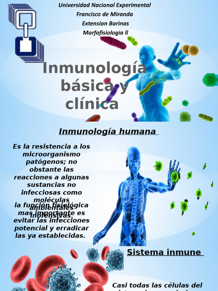 Inmunología Humana: Funciones y Células | PDF | Sistema inmune | Linfocitos