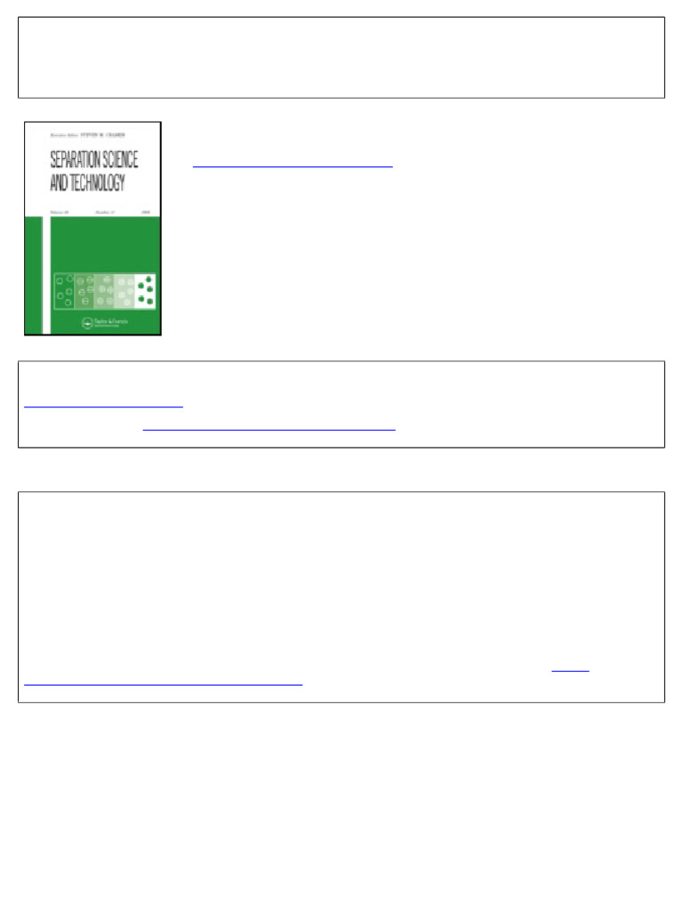 The Application of Membrane Contactors For The Removal of Ammonium From ...