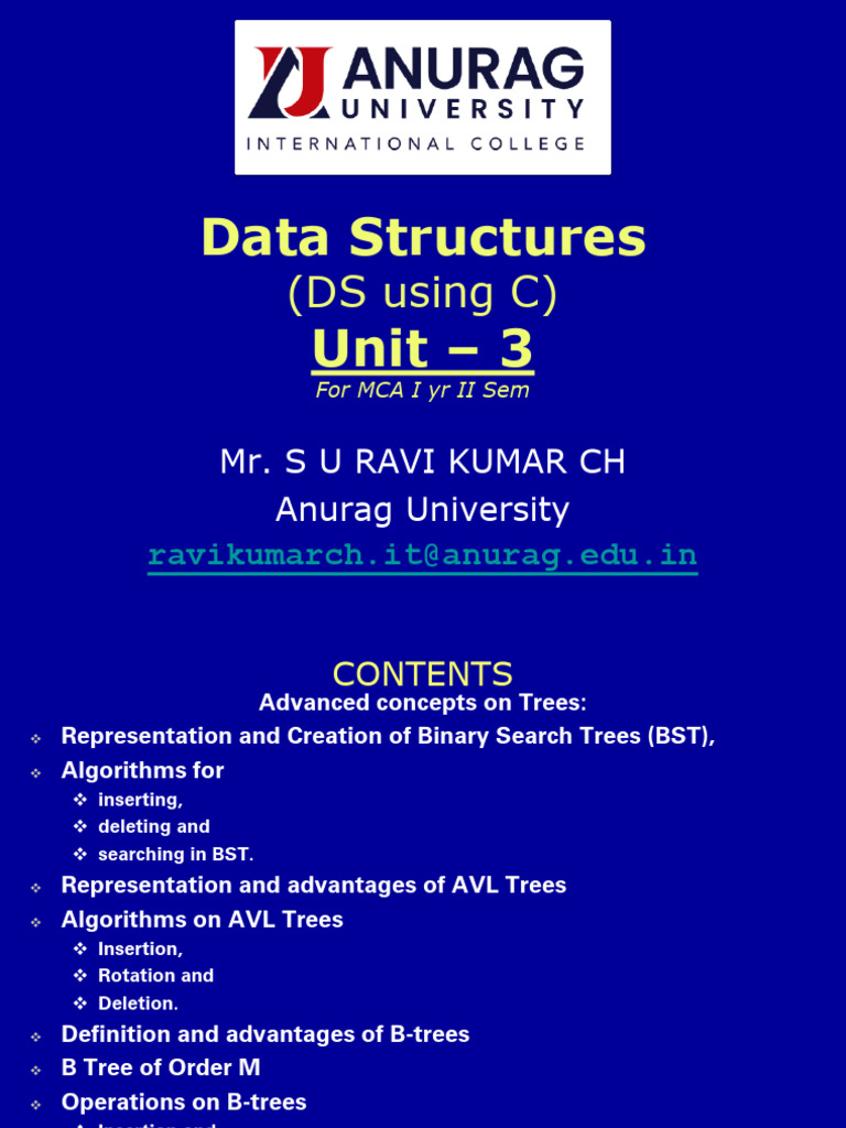 Advanced Data Structures in C | PDF | Algorithms And Data Structures