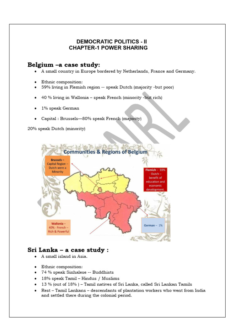 Power Sharing in Belgium and Sri Lanka | PDF | Sri Lanka | Belgium