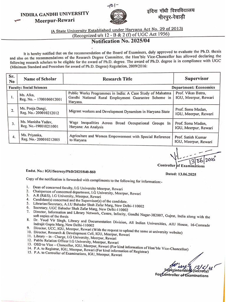 Notification No.2025 04 | PDF