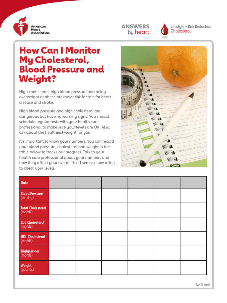Cholesterol and Blood Pressure Management | PDF | Cholesterol ...
