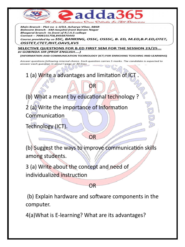 ICT in Education: Benefits and Challenges | PDF | Educational ...