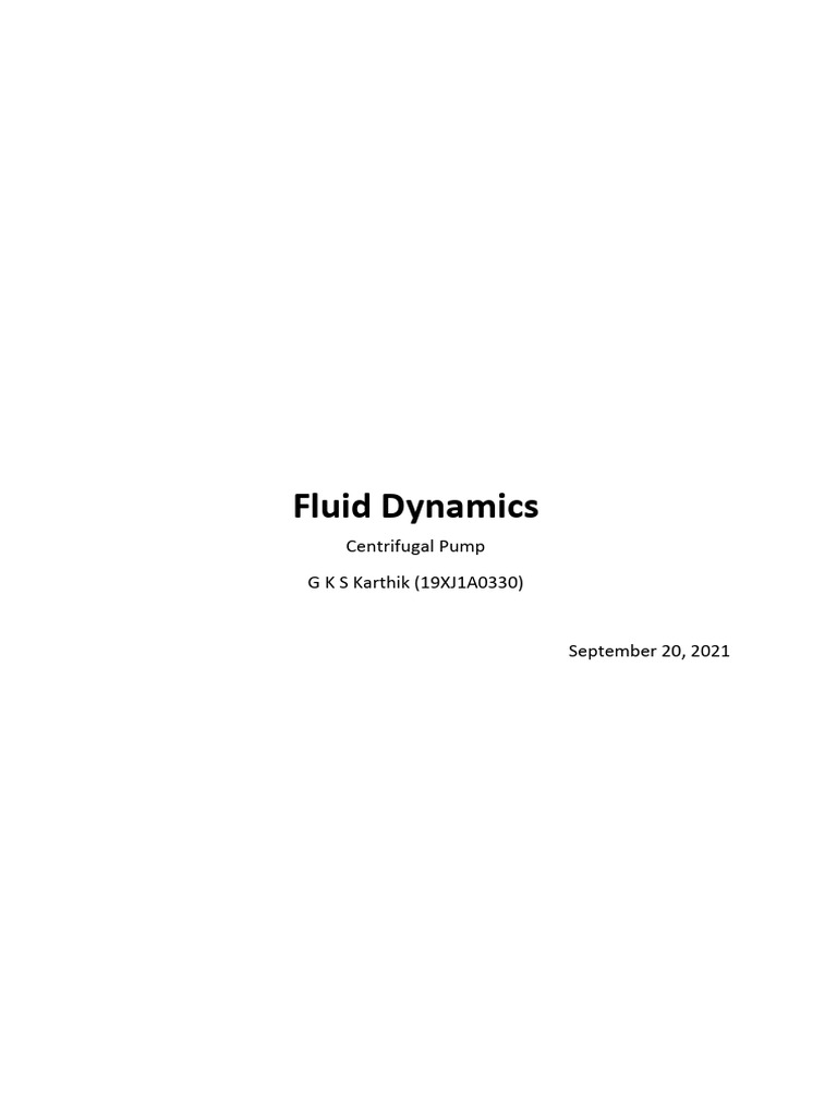 Centrifugal Pump Performance Analysis | PDF | Pump | Fluid Dynamics