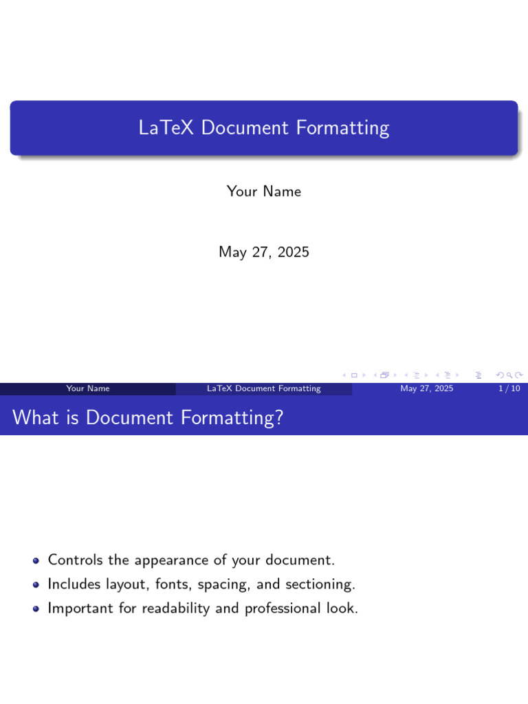 LaTeX Document Formatting Guide | PDF