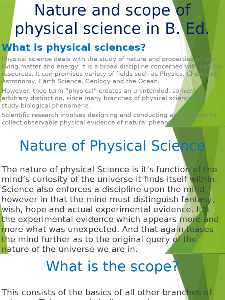 What Is Physical Sciences? | PDF | Science | Physics