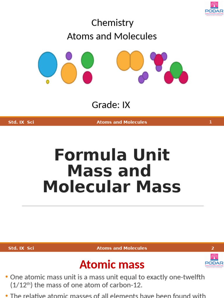Molecular Mass Calculations for HNO3 | PDF | Molecules | Chemical ...