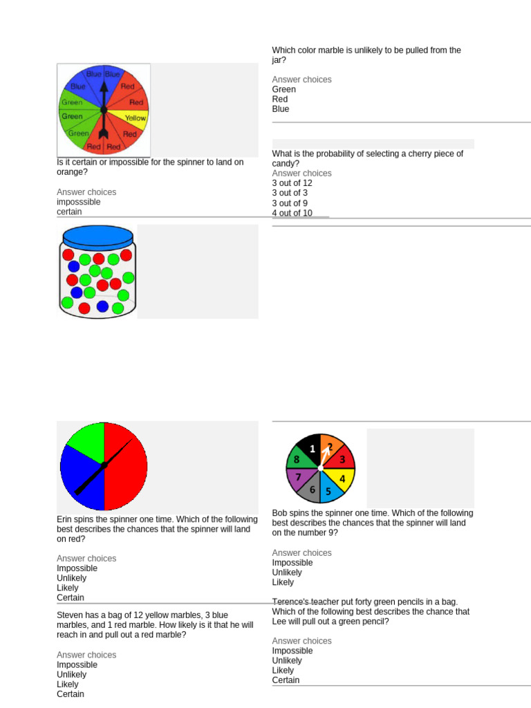 Probability Scenarios and Outcomes | PDF
