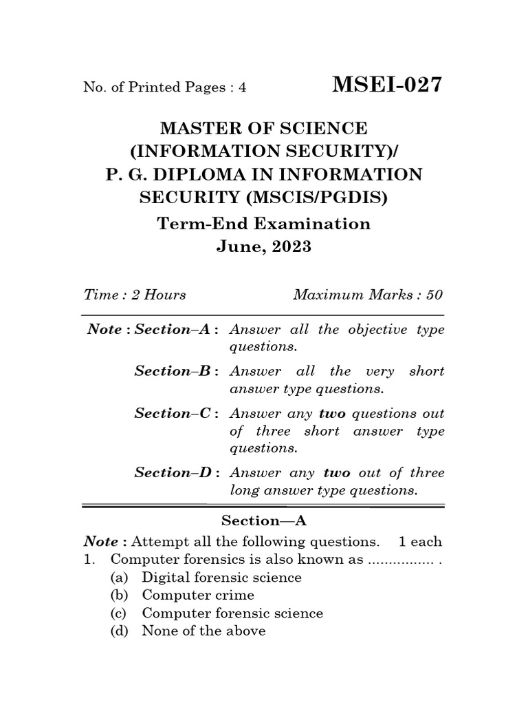 Digital Forensics Exam Guide 2023 | PDF | Internet Protocol Suite ...