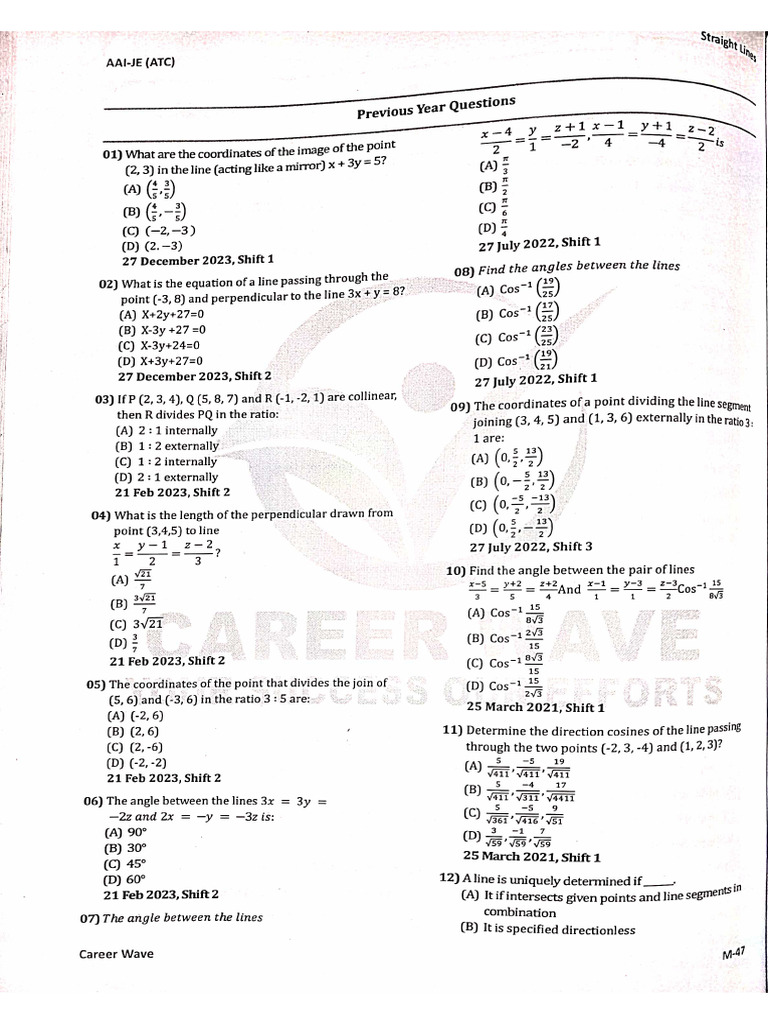 Booster Maths PYQs | PDF