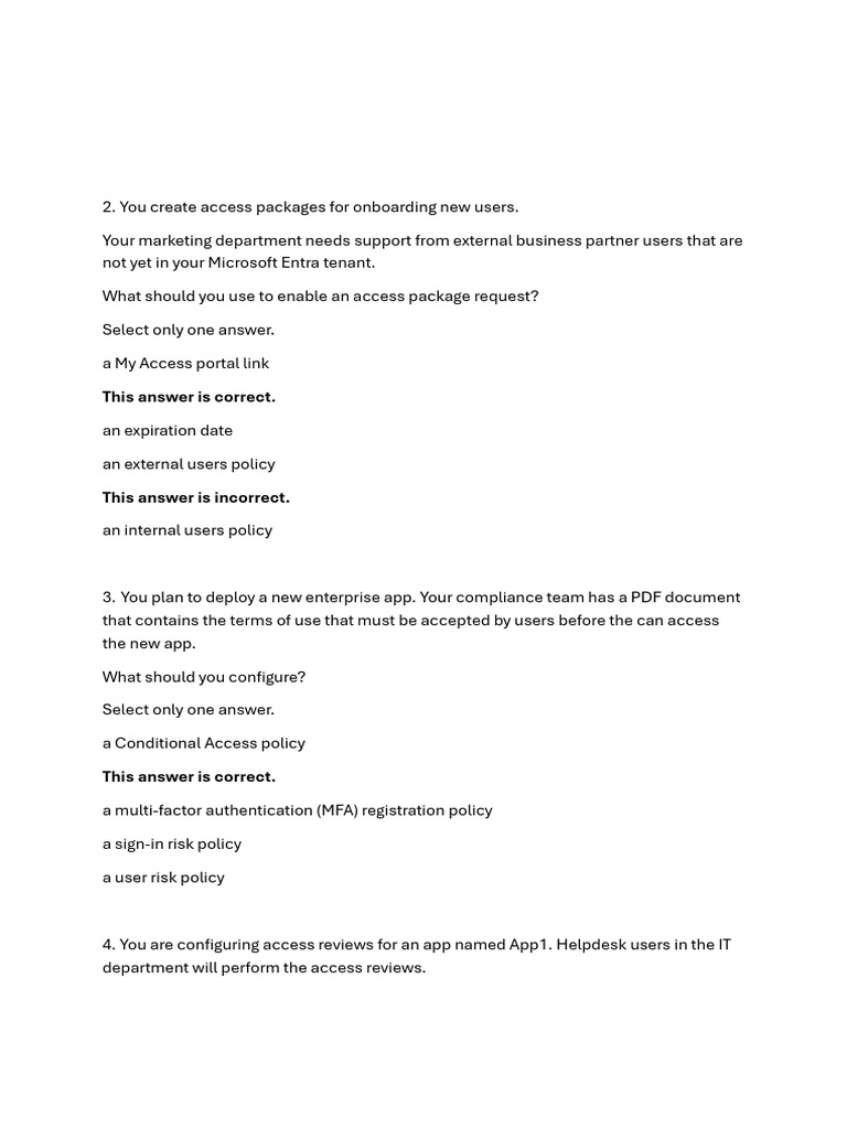 Access Package and App Configuration Guide | PDF
