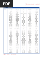 Canadian Postal Codes Overview | PDF | Ontario | Alberta