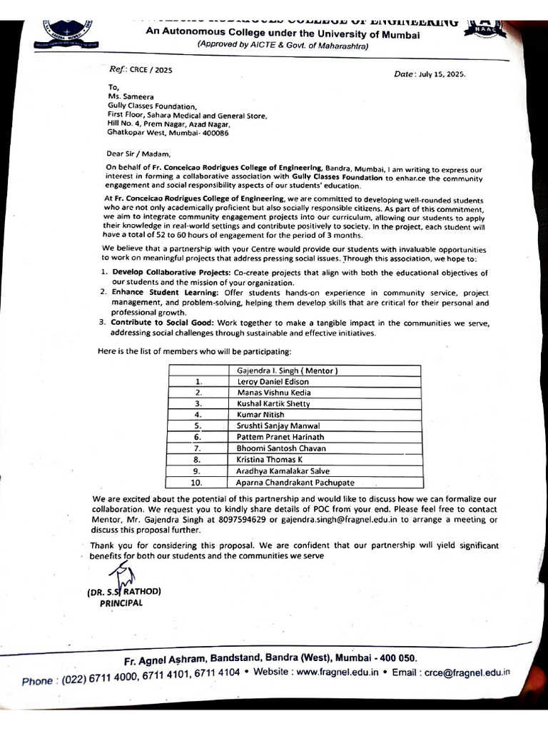 CEP Letter | PDF