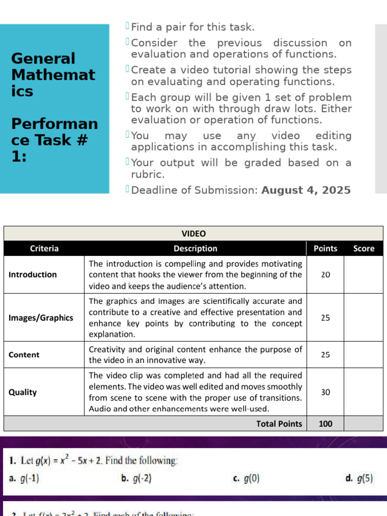 Q1 Performance Task 1 | PDF