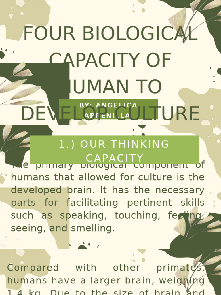 Human Biological Capacities for Culture | PDF