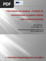 Paternidades em mudança. O desafio da coparentalidade na guarda conjunta com residência alternada