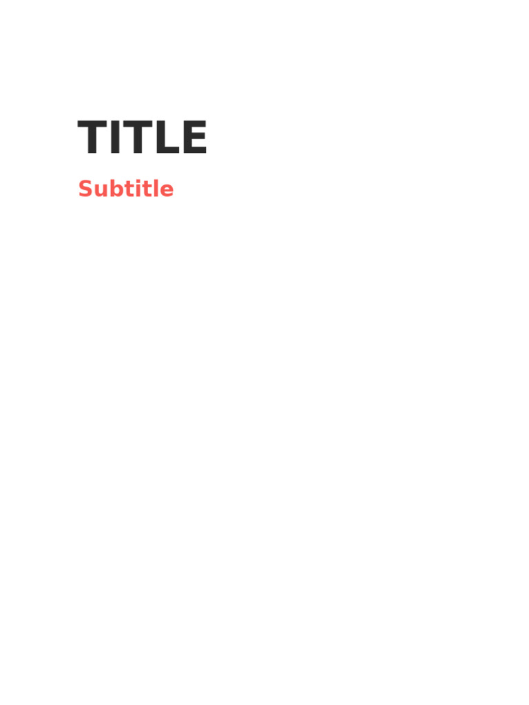 Document Subtitle Formatting Guide | PDF