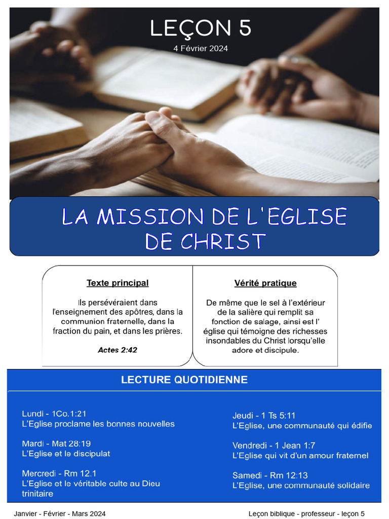 Prédication et Mission de l'Église | PDF | Église chrétienne | Jésus