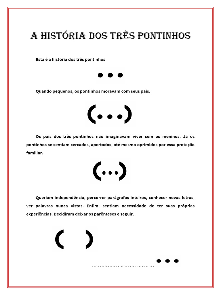 A Jornada dos Três Pontinhos | PDF | Tempo | Liberdade