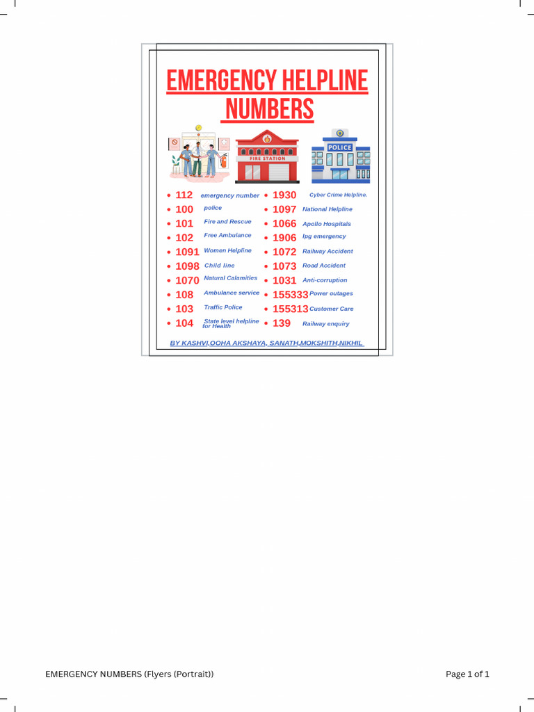 Emergency Numbers | PDF