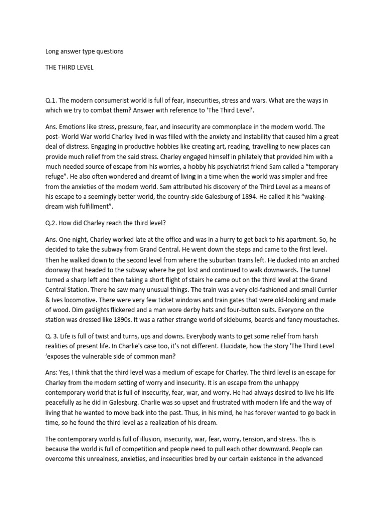 One Long Answer Type Question Out of Two From Prose | PDF | Climate ...