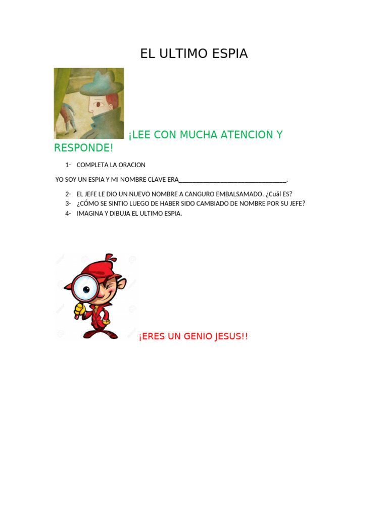 Actividades del Último Espía | PDF
