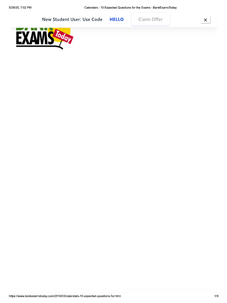 Calendars | PDF