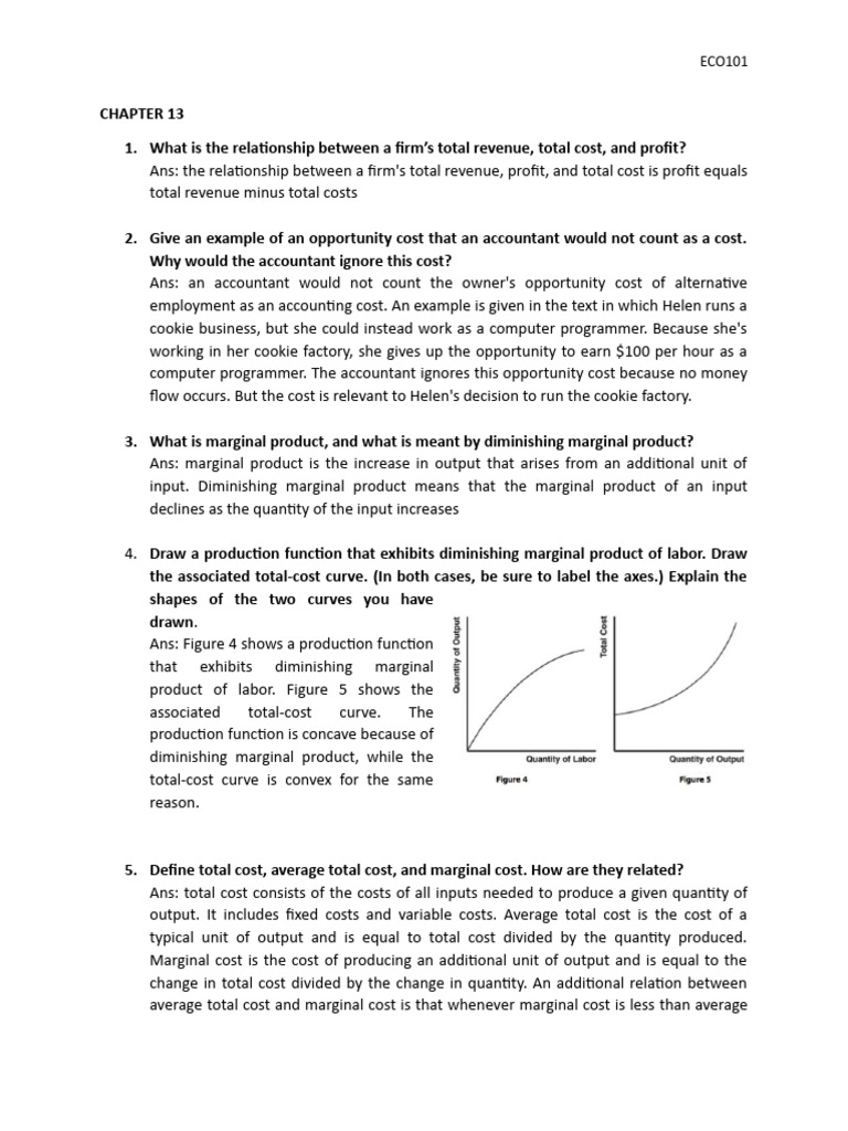 Firm Revenue, Cost, and Profit Explained | PDF | Average Cost ...