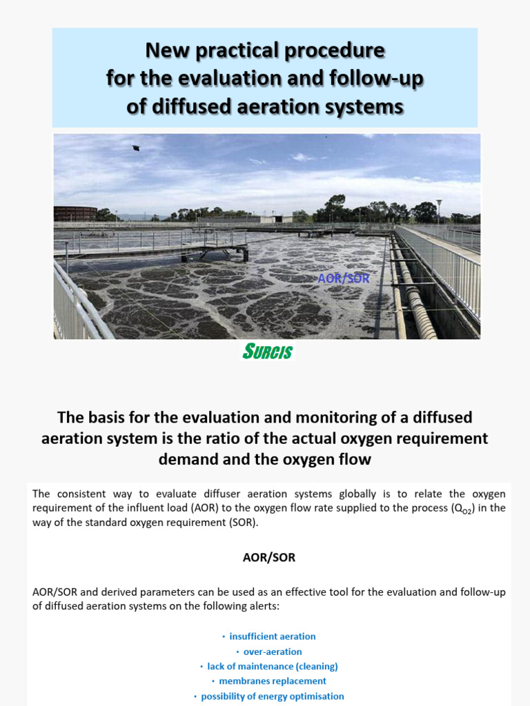 Evaluating Diffused Aeration Systems | PDF | Oxygen | Environmental Science