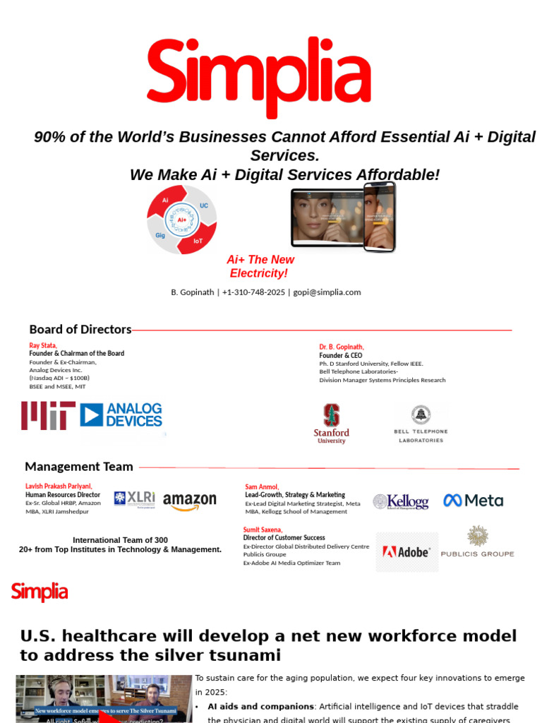 Simplia AI: Affordable Care Solutions | PDF | Artificial Intelligence ...