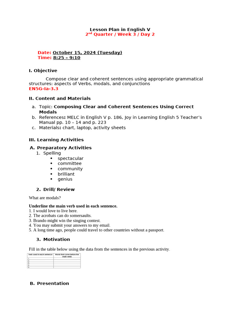 Composing Sentences with Modals in English | PDF | Semantics | Language ...