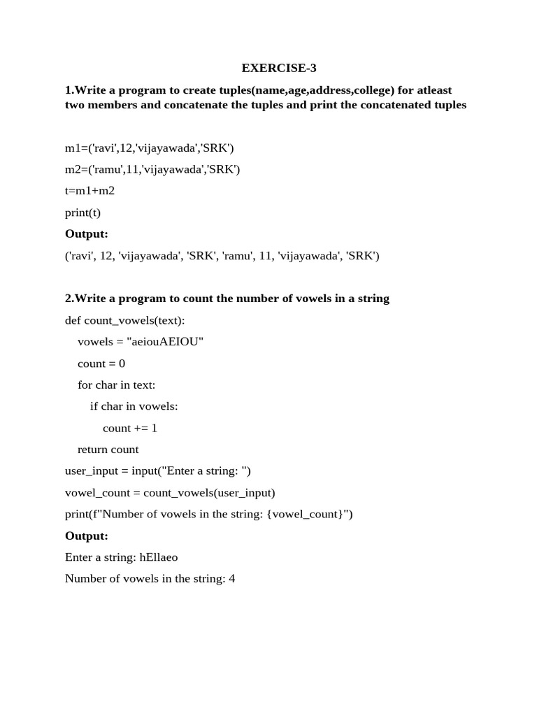Exercise 3 | PDF