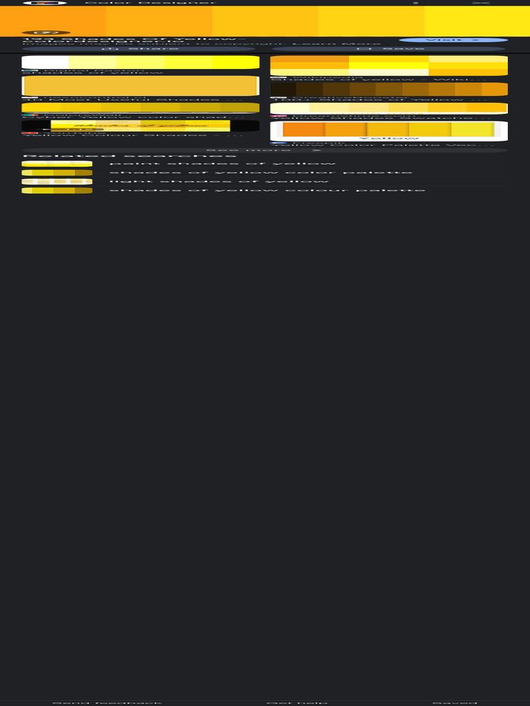 Colour Yellow Shades - Google Search | PDF