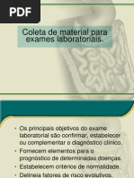 Coleta de Material Para Exames Laboratoriais.