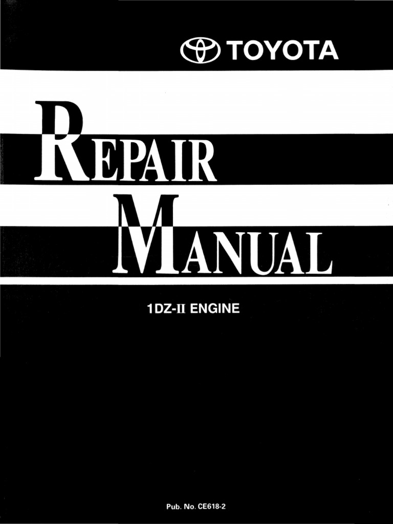 Toyota 1DZ-II Engine Repair Manual | PDF | Engines | Throttle