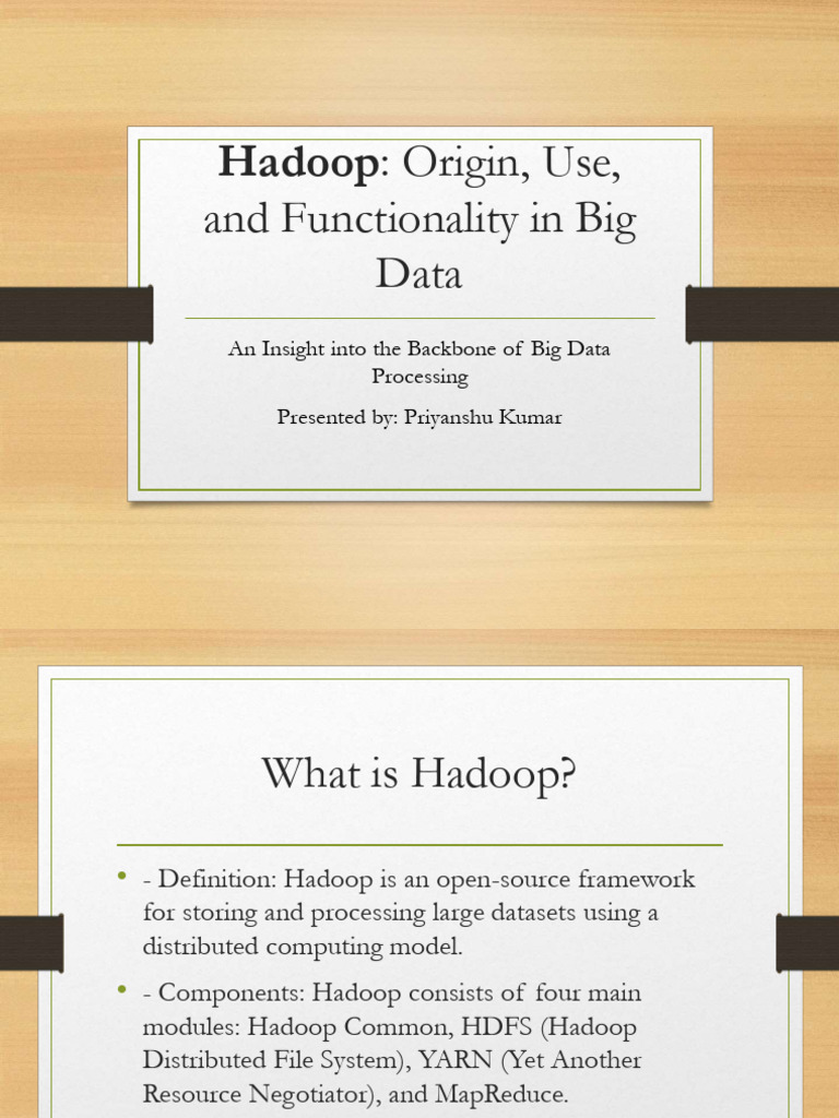 Hadoop - Presentation 101 | PDF | Apache Hadoop | Computing