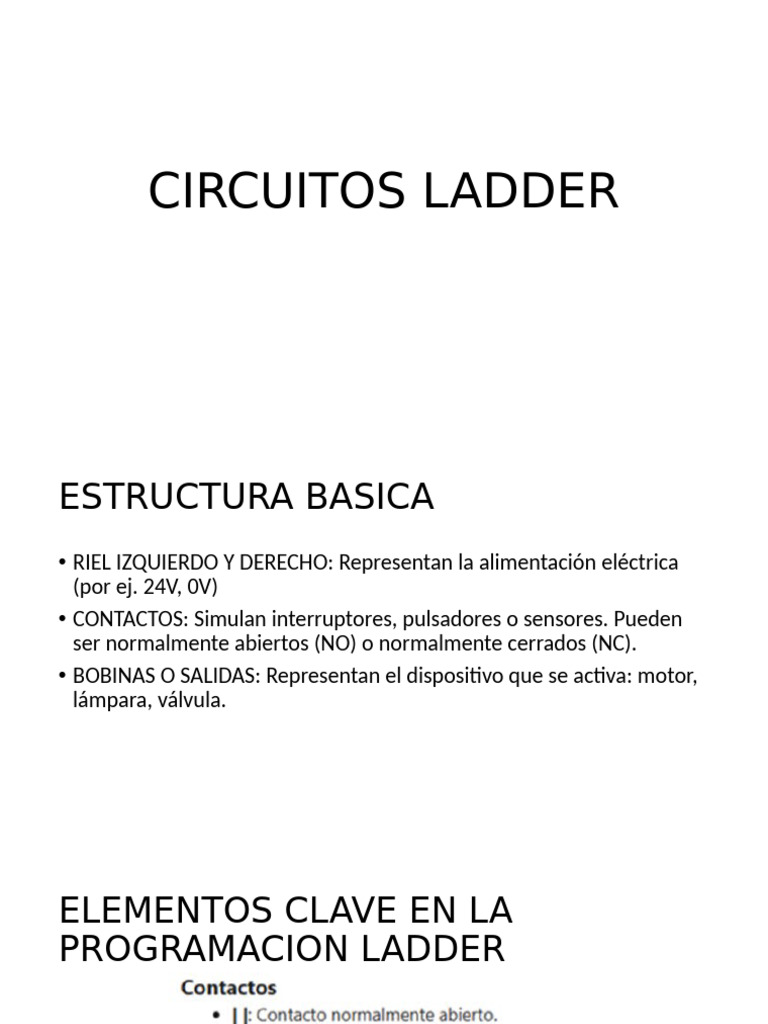 Estructura y Programación de Circuitos Ladder | PDF
