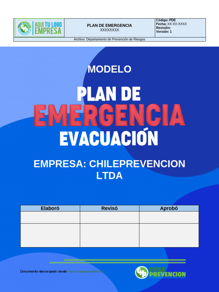 Ejemplo de Plan de Emergencia | PDF | Primeros auxilios | Ambulancia